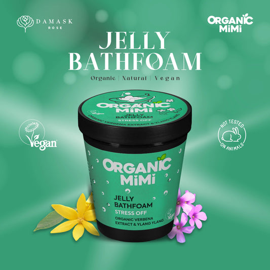 Organic Mimi, Jelly Bathfoam Stress Off Verbena & Ylang Ylang, 200 ml