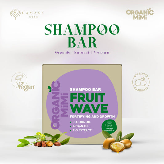 ORGANIC MIMI, FRUIT WAVE FORTIFYING AND GROWTH SHAMPOO BAR, 50 g