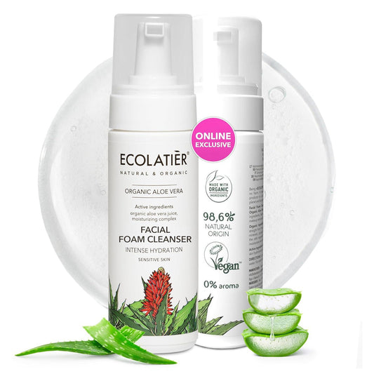 x-Facial Foam Cleanser  Intense Hydration Organic Aloe Vera