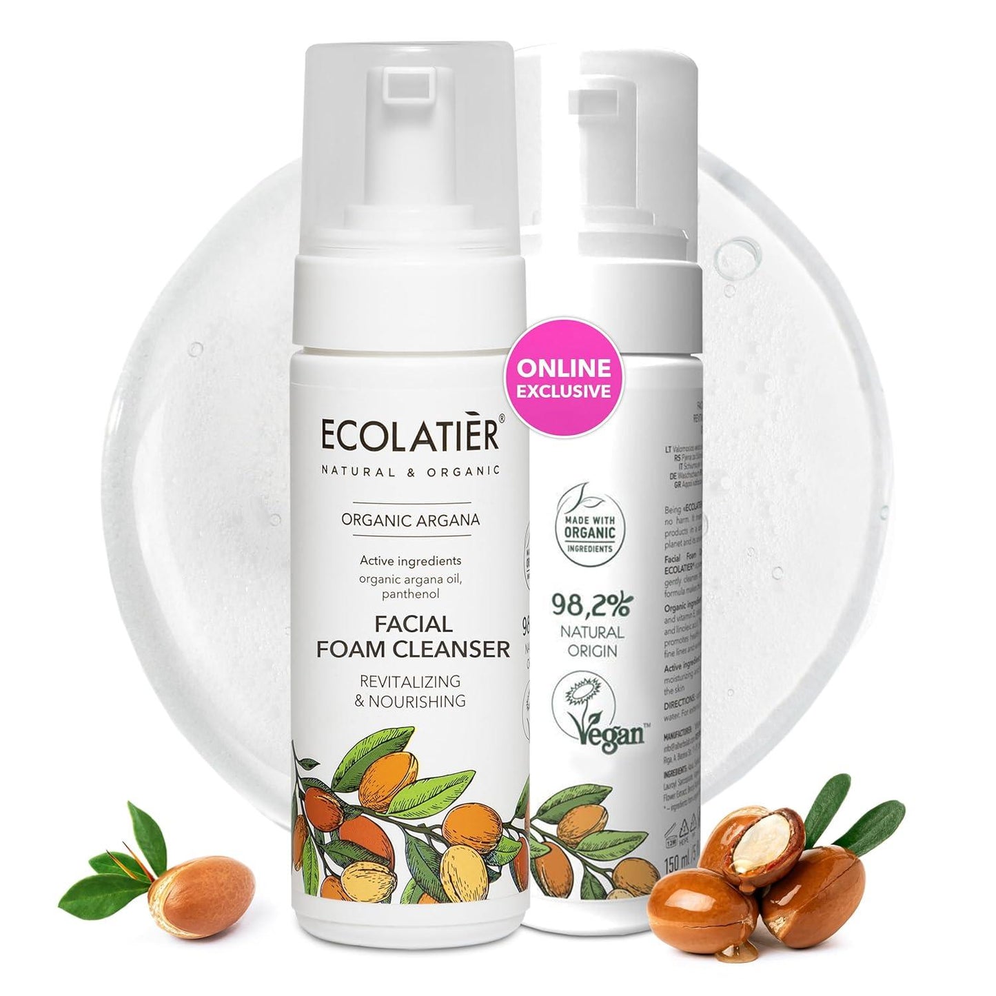 x-Facial Foam Cleanser Revitalizing & Nourishing Organic Argana
