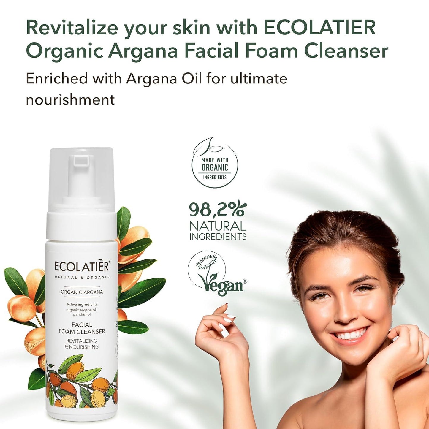 x-Facial Foam Cleanser Revitalizing & Nourishing Organic Argana