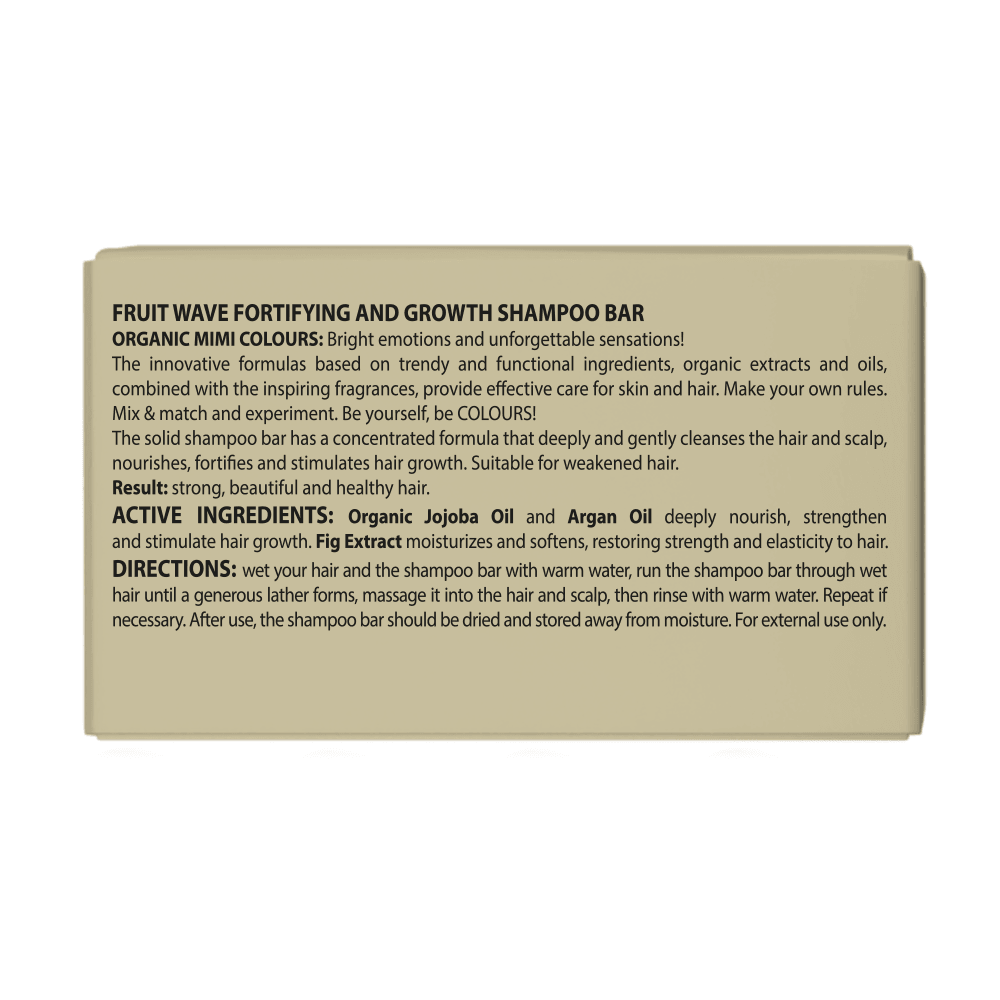 ORGANIC MIMI, FRUIT WAVE FORTIFYING AND GROWTH SHAMPOO BAR, 50 g