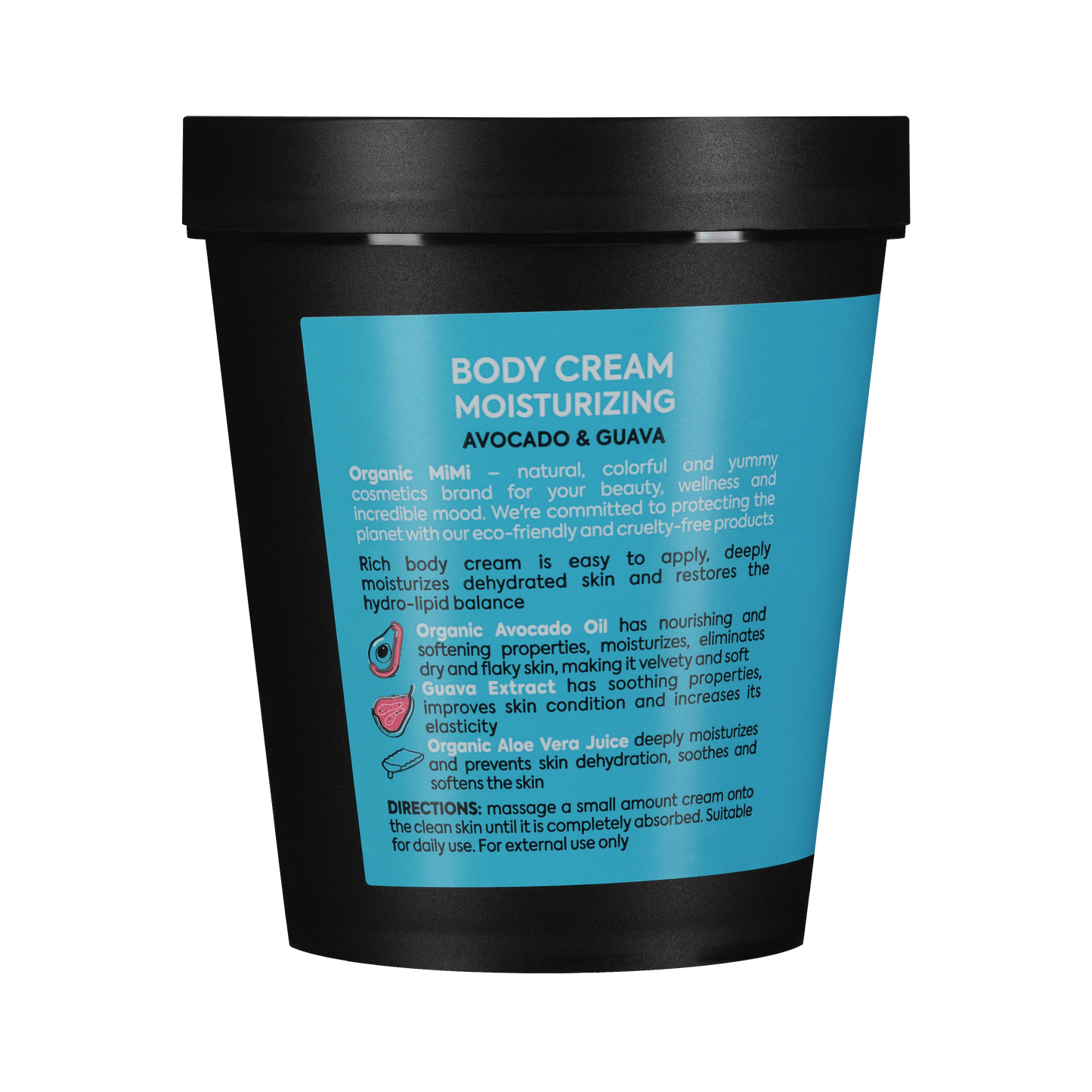 Organic Mimi, Body Cream Moisturizing Avocado & Guava, 200 ml