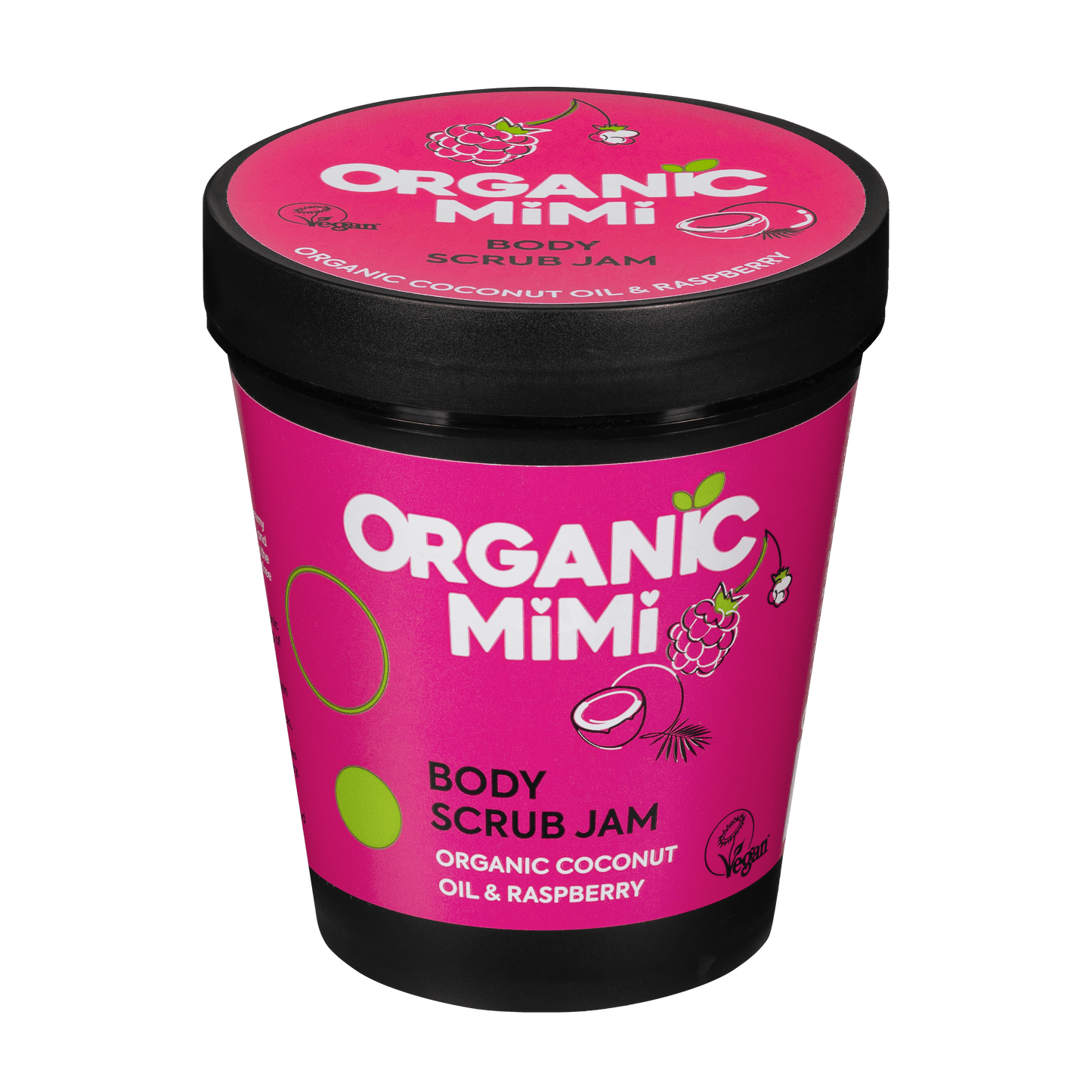 Organic Mimi, Body Scrub Jam Coconut & Raspberry, 250 g