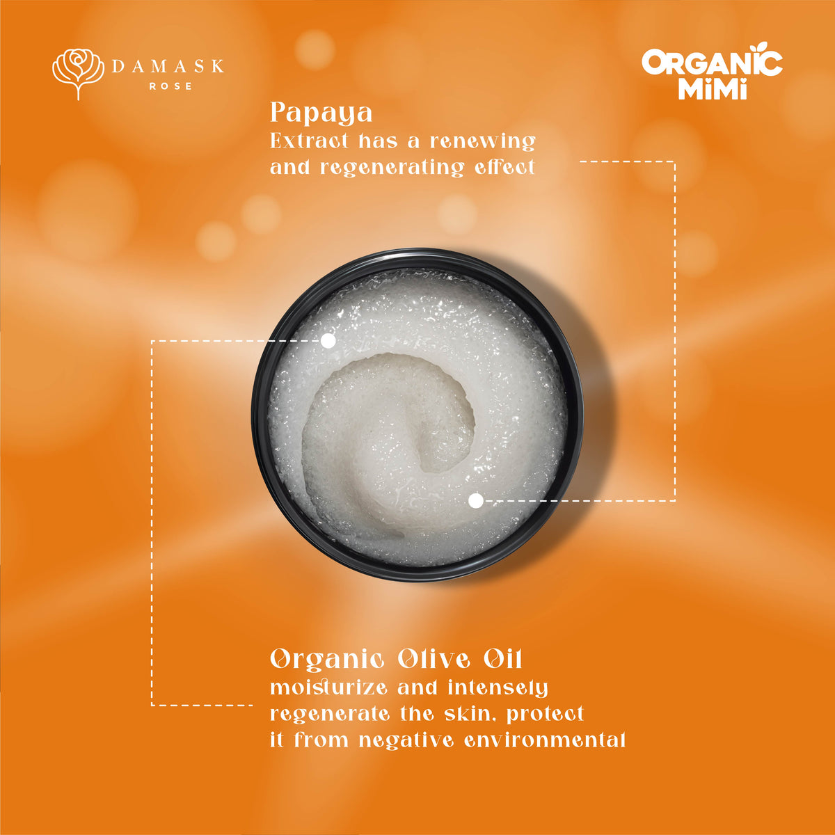 Organic Mimi, Body Scrub Renewing Olive & Papaya, 250 g