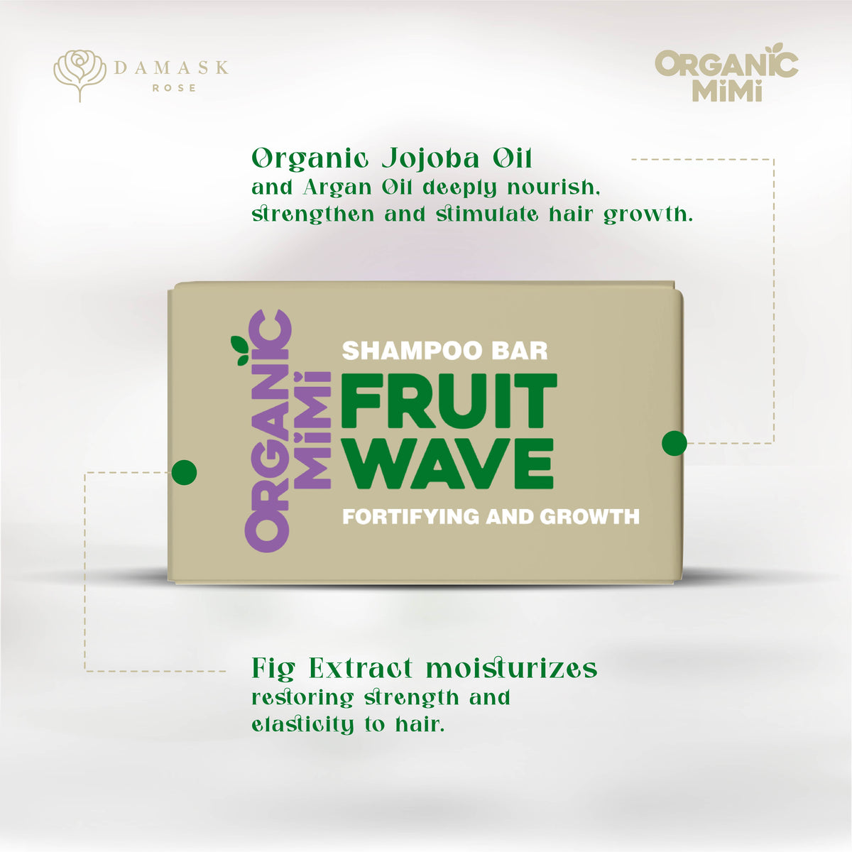 ORGANIC MIMI, FRUIT WAVE FORTIFYING AND GROWTH SHAMPOO BAR, 50 g