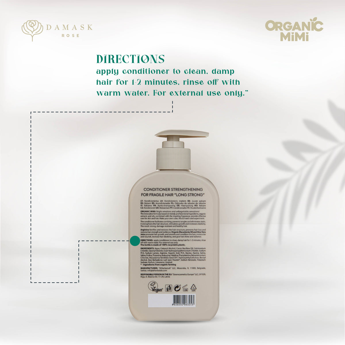 ORGANIC MIMI, CONDITIONER STRENGTHENING LONG STRONG, 300 ml