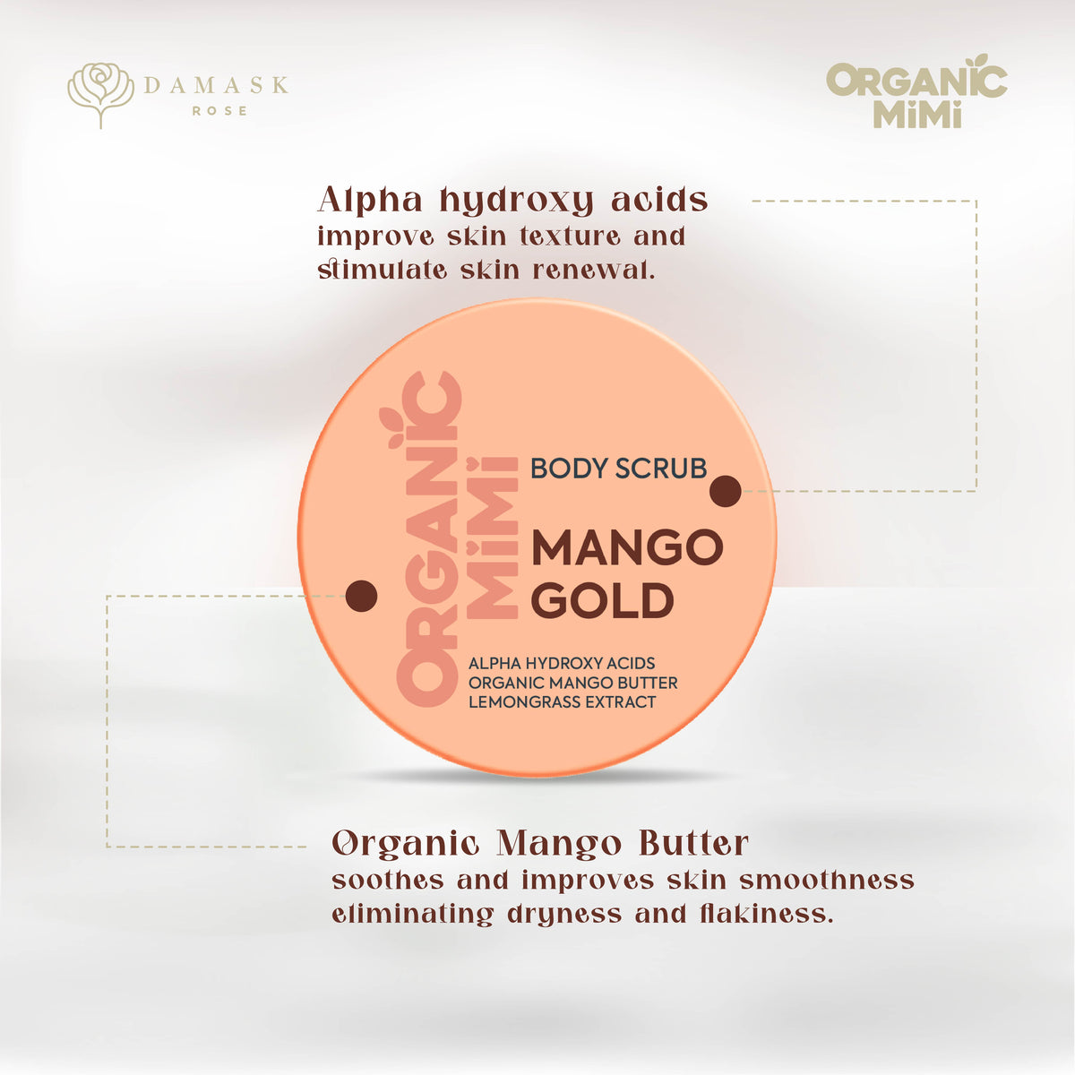 ORGANIC MIMI, BODY SCRUB MANGO GOLD, 250 g