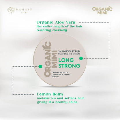 ORGANIC MIMI, SHAMPOO SCRUB CLEANSING AND VITALITY LONG STRONG, 310 g