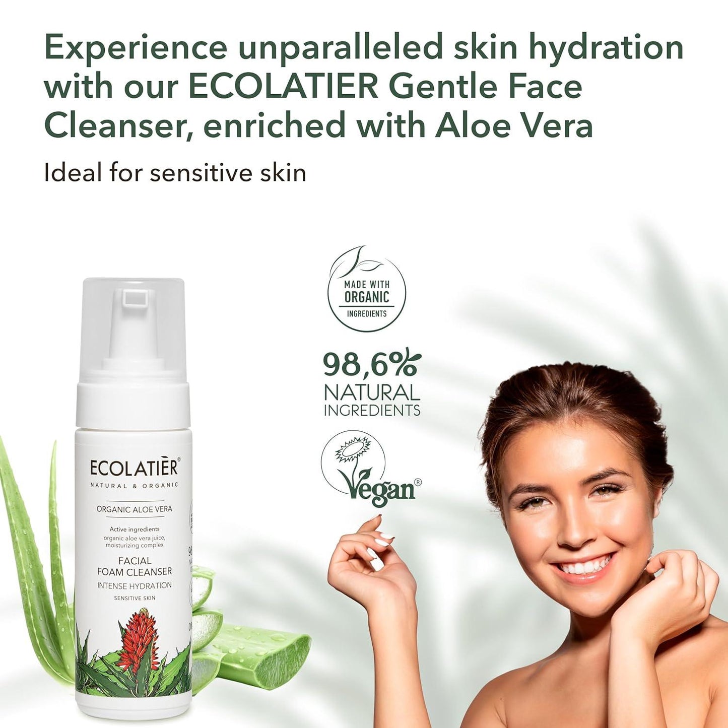 x-Facial Foam Cleanser  Intense Hydration Organic Aloe Vera