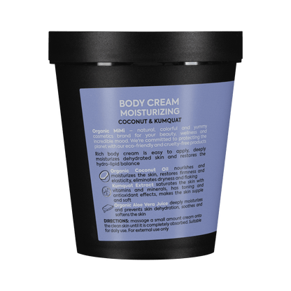 Organic Mimi, Body Cream Moisturizing Coconut & Kumquat, 200 ml