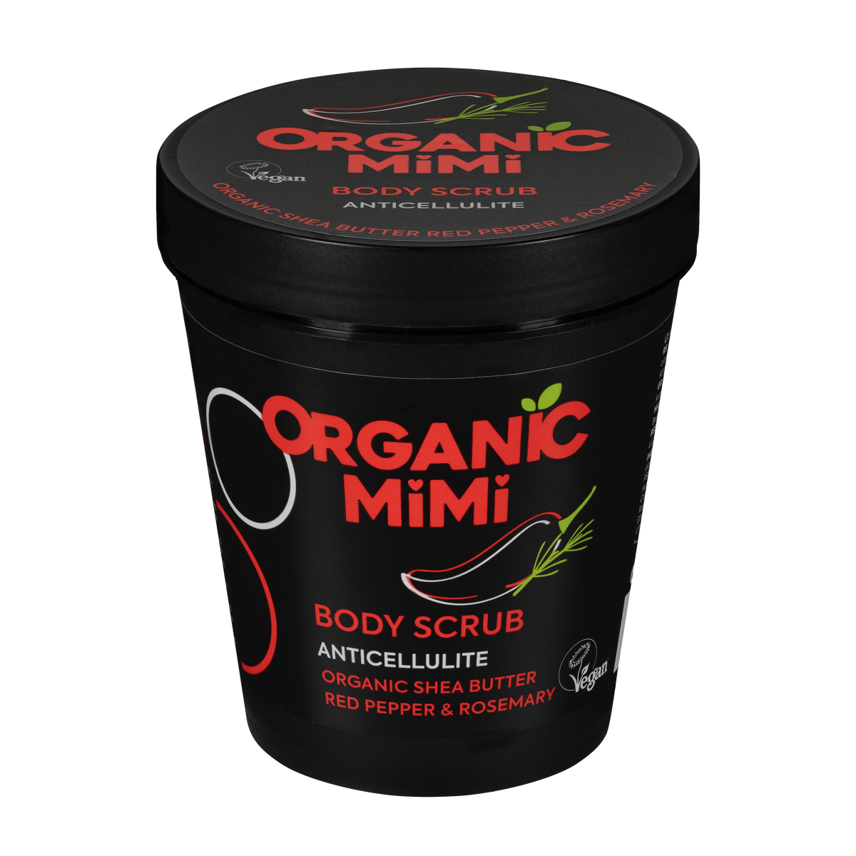 Organic Mimi, Body Scrub Anticellulite Red Pepper & Rosemary, 250 g