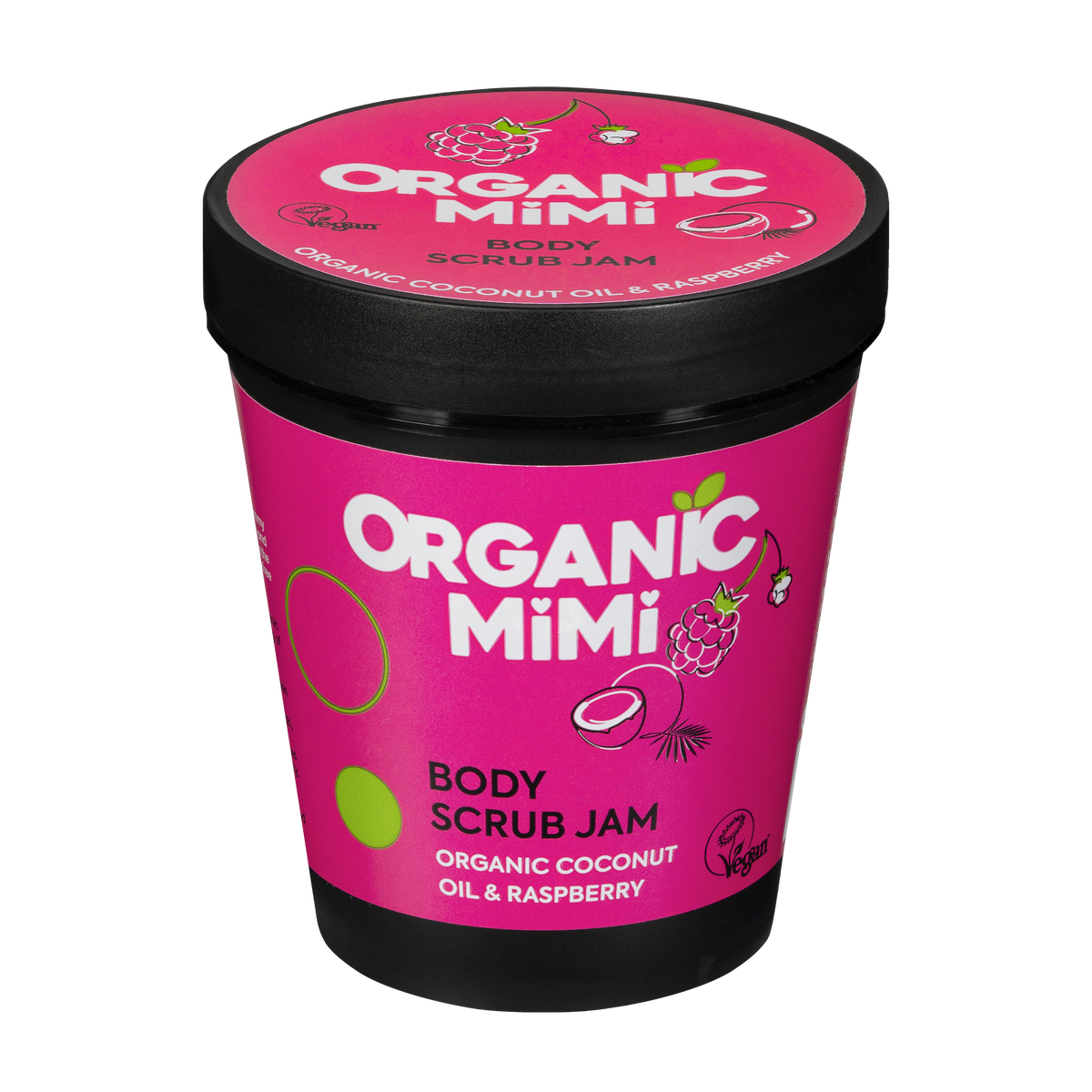 Organic Mimi, Body Scrub Jam Coconut & Raspberry, 250 g