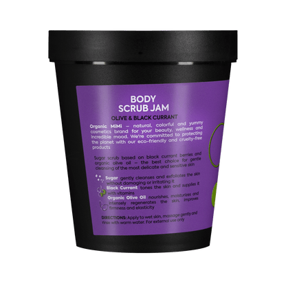 Organic Mimi, Body Scrub Jam Olive & Black Currant, 250 g
