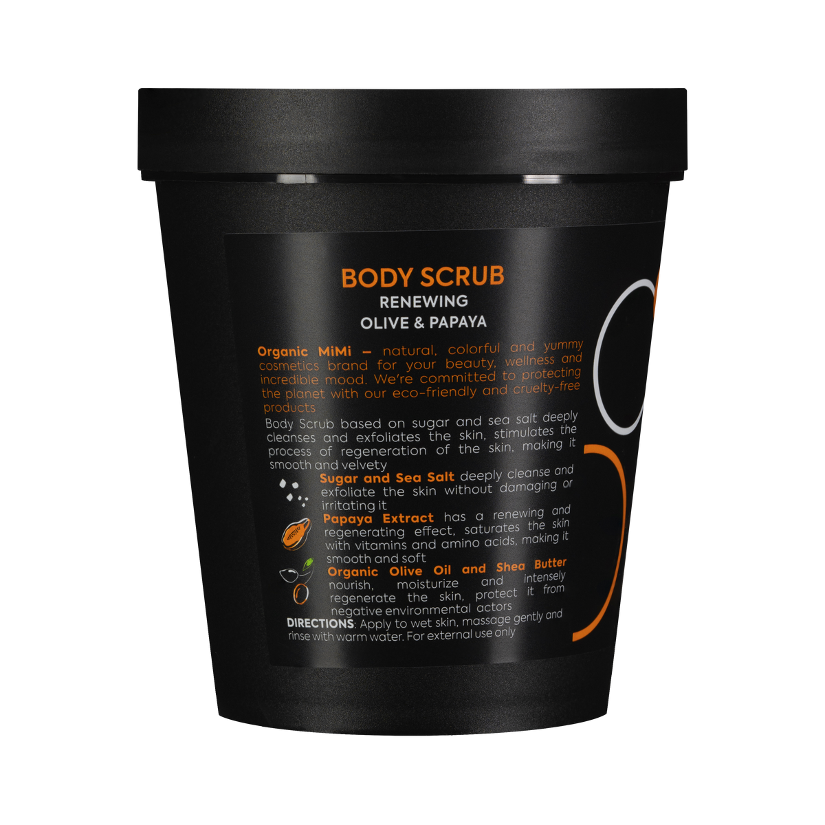 Organic Mimi, Body Scrub Renewing Olive & Papaya, 250 g